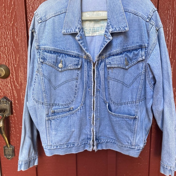 Vintage Freego Jean Zipper Oversized Jacket 🌿A4 - Picture 2 of 14